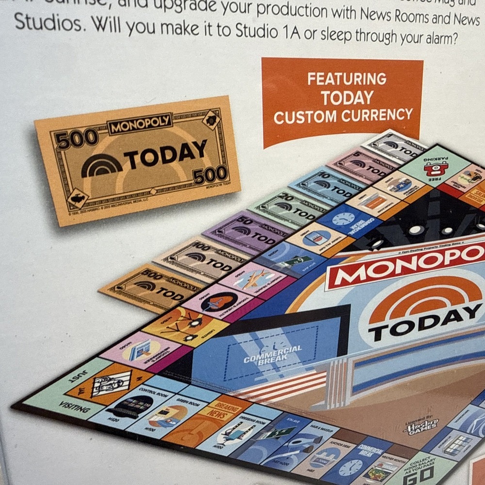 Monopoly TODAY Show Board Game NBC The Op Games 2025 New Factory Sealed FastShip - Picture 11 of 13
